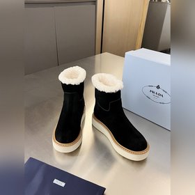 (Высокие ботинки с одной петелькой) 2025 PRAD*A Prada Зимняя колл