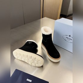 (Высокие ботинки с одной петелькой) 2025 PRAD*A Prada Зимняя колл