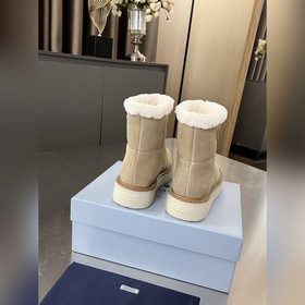 (Высокие ботинки с одной петелькой) 2025 PRAD*A Prada Зимняя колл