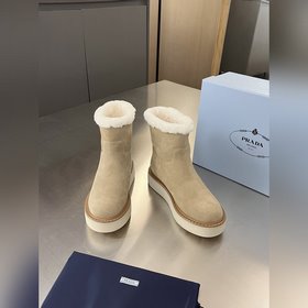 (Высокие ботинки с одной петелькой) 2025 PRAD*A Prada Зимняя колл