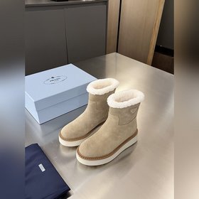 (Высокие ботинки с одной петелькой) 2025 PRAD*A Prada Зимняя колл