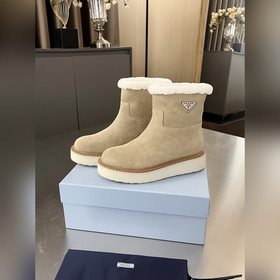 (Высокие ботинки с одной петелькой) 2025 PRAD*A Prada Зимняя колл