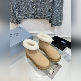 Prada, модель «королевская», зимние сапоги, лыжные сапоги, необыч