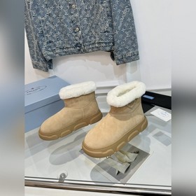 Prada, модель «королевская», зимние сапоги, лыжные сапоги, необыч