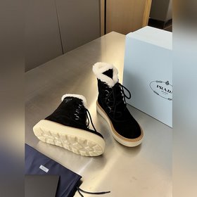 (Высокие ботинки с ремешками) 2025 PRAD*A Prada Зимняя коллекция 