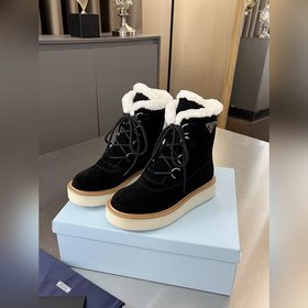 (Высокие ботинки с ремешками) 2025 PRAD*A Prada Зимняя коллекция 