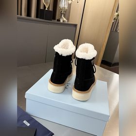(Высокие ботинки с ремешками) 2025 PRAD*A Prada Зимняя коллекция 
