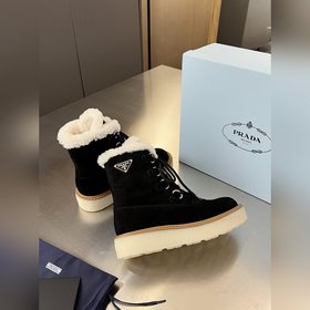 (Высокие ботинки с ремешками) 2025 PRAD*A Prada Зимняя коллекция 