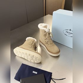 (Высокие ботинки с ремешками) 2025 PRAD*A Prada Зимняя коллекция 