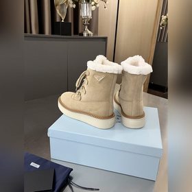 (Высокие ботинки с ремешками) 2025 PRAD*A Prada Зимняя коллекция 