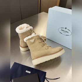 (Высокие ботинки с ремешками) 2025 PRAD*A Prada Зимняя коллекция 