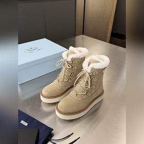 (Высокие ботинки с ремешками) 2025 PRAD*A Prada Зимняя коллекция 