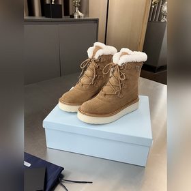 (Высокие ботинки с ремешками) 2025 PRAD*A Prada Зимняя коллекция 