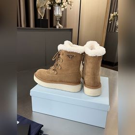 (Высокие ботинки с ремешками) 2025 PRAD*A Prada Зимняя коллекция 