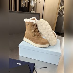 (Высокие ботинки с ремешками) 2025 PRAD*A Prada Зимняя коллекция 
