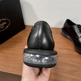 Prada/Prada Мужские кожаные туфли на воздушной подушке Чисто ори