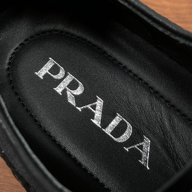 PRADA/Prada Мужские новые кожаные туфли-дерби с шнурками Высокока