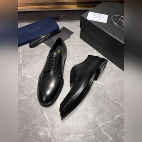 Мужские кожаные туфли PRADA, импортный товар, материал： кожа высш