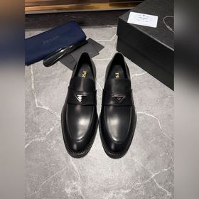 Мужские кожаные туфли PRADA, импортные, материал： кожа десять бык