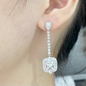 9 2 5 9780170 Белые бриллиантовые серьги Tiffany. Для торжественн