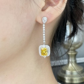9 2 5 9780170 Серьги Tiffany Yellow Diamond. Для торжественных ме