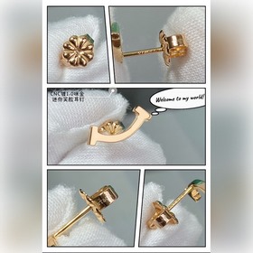 Материал V-Gold 5350120 Tiff, новейшая модель мини-серьги Tiffany
