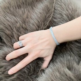 Эксклюзивный заказ браслет Tiffany юбилейная модель. Браслет с ка
