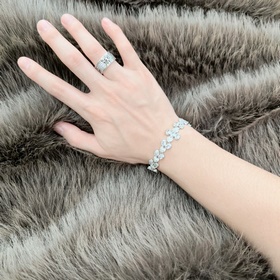 Эксклюзивный заказ браслет Tiffany юбилейная модель. Браслет с ка