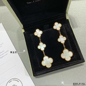 V Gold-plated 5240390 VCA Four-leaf Clover High-end White Pearl T