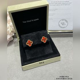 V-Gold Plated 5110210 VCA Высококачественные серьги с красным ага