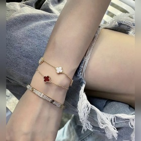 Мини-шестилепестный белый фалфор Vca Van Cleef & Arpels. Непр