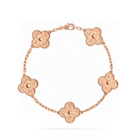 Классический браслет Van Cleef &amp; Arpels с пятиконечным клевер