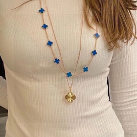 Van Cleef & Arpels Большой четырехлистный клевер, длинная це