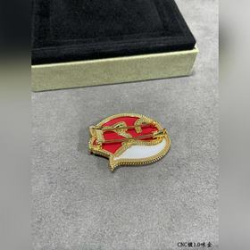 Материал： V-Gold. Лисица 2110340. Реальная фотография брошиз сери