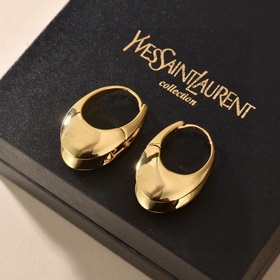 YSL Saint Laurent Серьги с буквами, из оригинальной латуни. Yves 