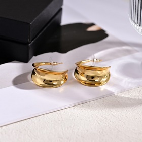 YSL Saint Laurent буквальные серьгиз оригинального латунного мате