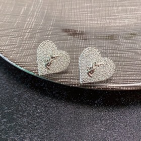 Новые серебряные серьги-гвоздики YSL Saint Laurent с буквами брил