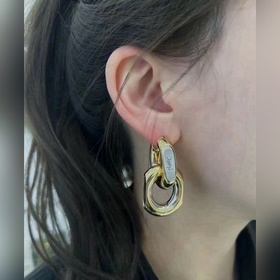Золотые серьги Saint Laurent YSL — классическая роскошь, модный и