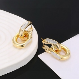 Золотые серьги Saint Laurent YSL — классическая роскошь, модный и