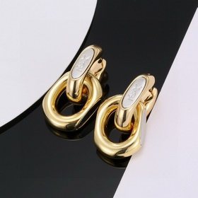 Золотые серьги Saint Laurent YSL — классическая роскошь, модный и