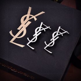 YSL Saint Laurent буквальные серьгиз оригинального латунного мате