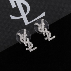 YSL Saint Laurent серьги-гвоздикиз оригинального латунного матери