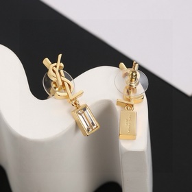 YSL Saint Laurent серьгиз оригинального латунного материала. Комп