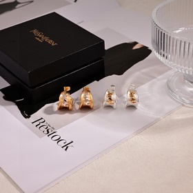 YSL Saint Laurent серьгиз оригинальной латуни. Компания Yves Sain