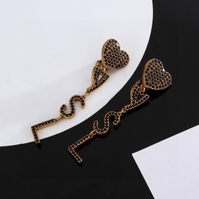 YSL Saint Laurent Серьги-клипсы из оригинального латунного матери