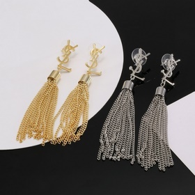 YSL Saint Laurent серьгиз оригинального латунного материала. Комп