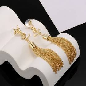 YSL Saint Laurent серьгиз оригинального латунного материала. Комп