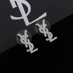 YSL Saint Laurent серьги-гвоздикиз оригинального латунного матери