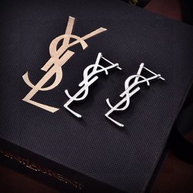 YSL Saint Laurent буквальные серьгиз оригинального латунного мате
