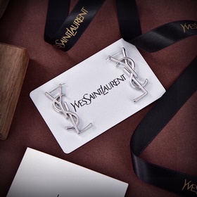 YSL Saint Laurent буквальные серьгиз оригинального латунного мате